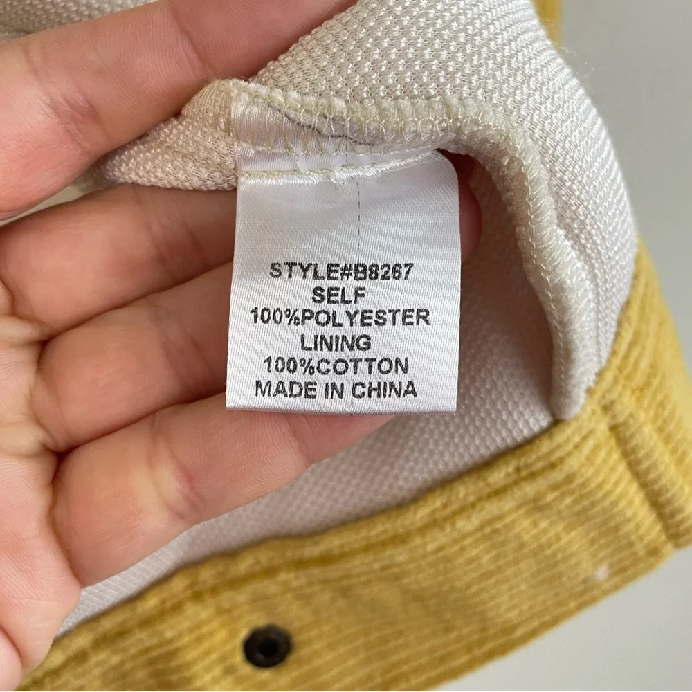 JODIFL‎ Corduroy Trim Button Up Sherpa Jacket Size S Cabincore